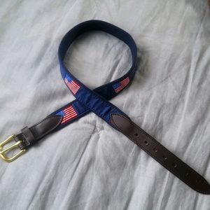 Vineyard Vines American Flag Woven Belt Sz 28